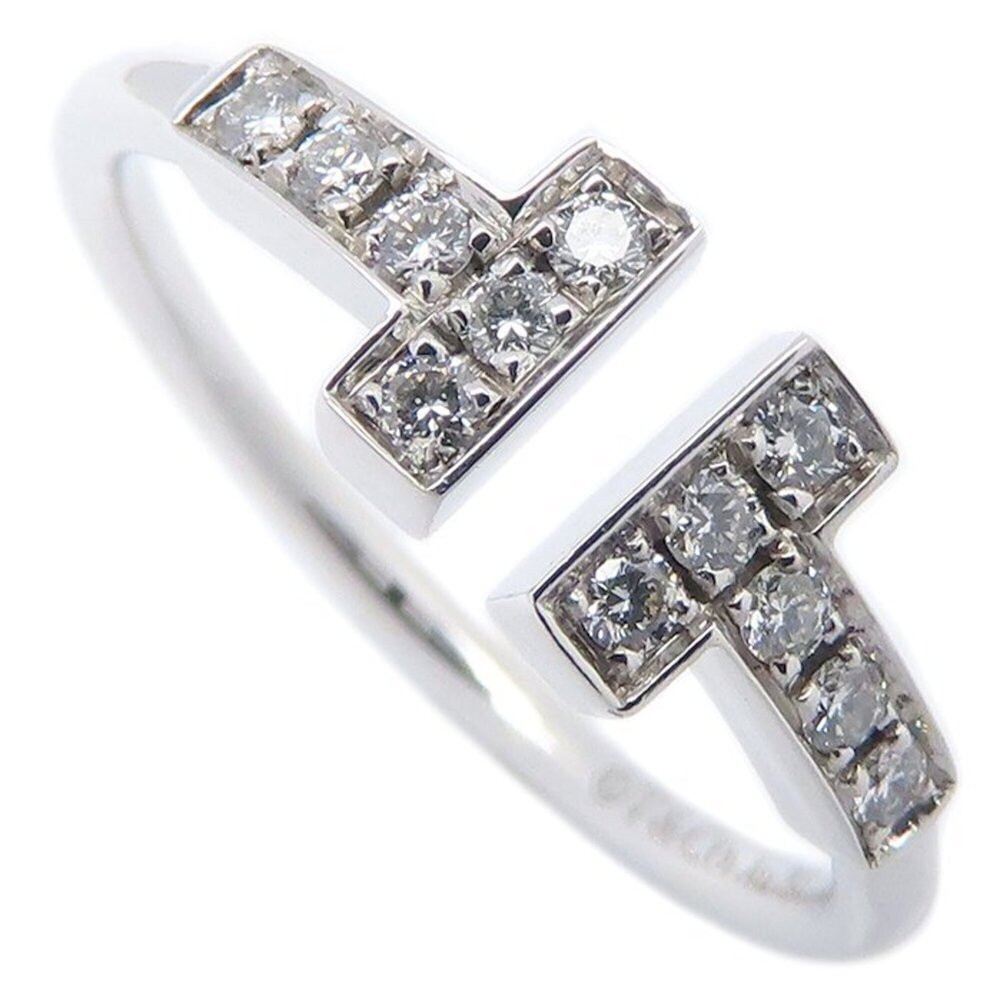 TIFFANY & CO. 18k Silver Diamond Ring